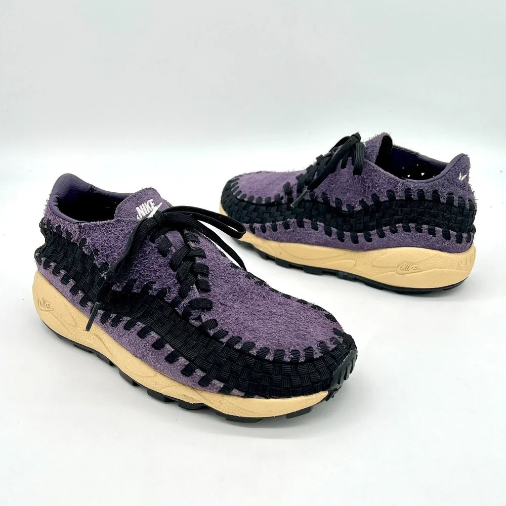 Nike Air Footscape Woven Sneaker Shoe FZ2615-500 Dark Raisin Black Womens 8 New - Picture 3 of 7
